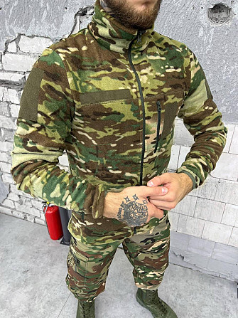 Тактический демисезонный комплект Softshell 4 в 1 (куртка, штаны, кофта, бейсболка) Мультикам XL Винница - изображение 8
