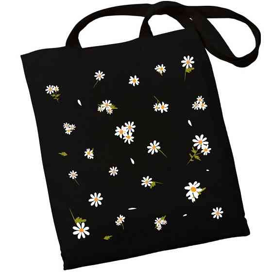 Екошопер BookOpt BK4091 Ромашки - сонячні квіти, чорний Київ