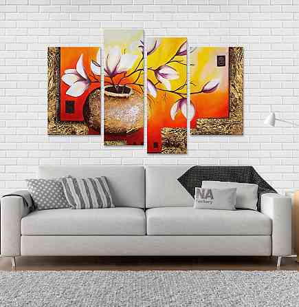 Модульная картина Абстракция Магнолия Art-159_4 Киев