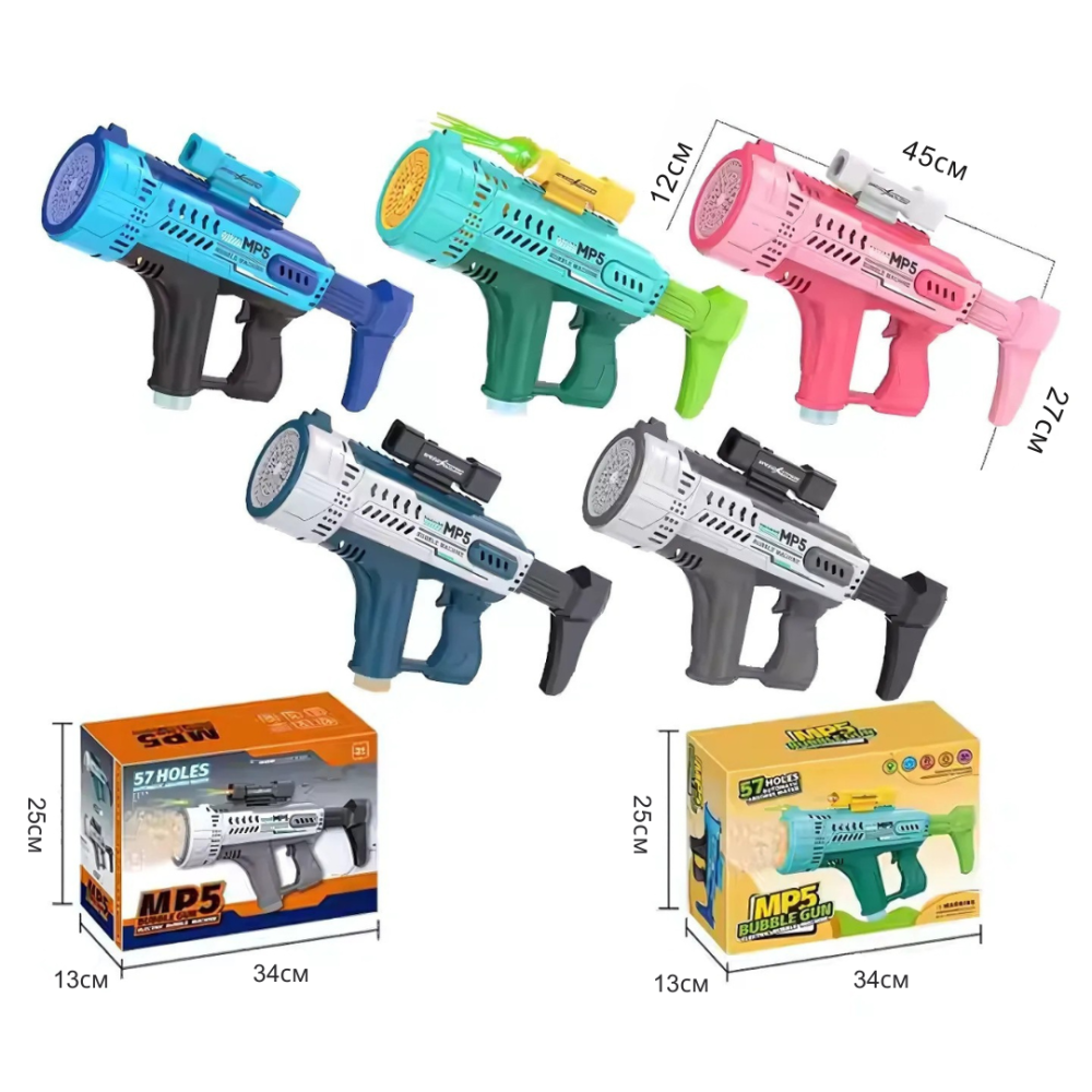 Мильні бульбашки для дітей, пістолет для мильних бульбашок з підсвічуванням, іграшковий генератор бульбашок, синій Кам'янець-Подільський - фото 7