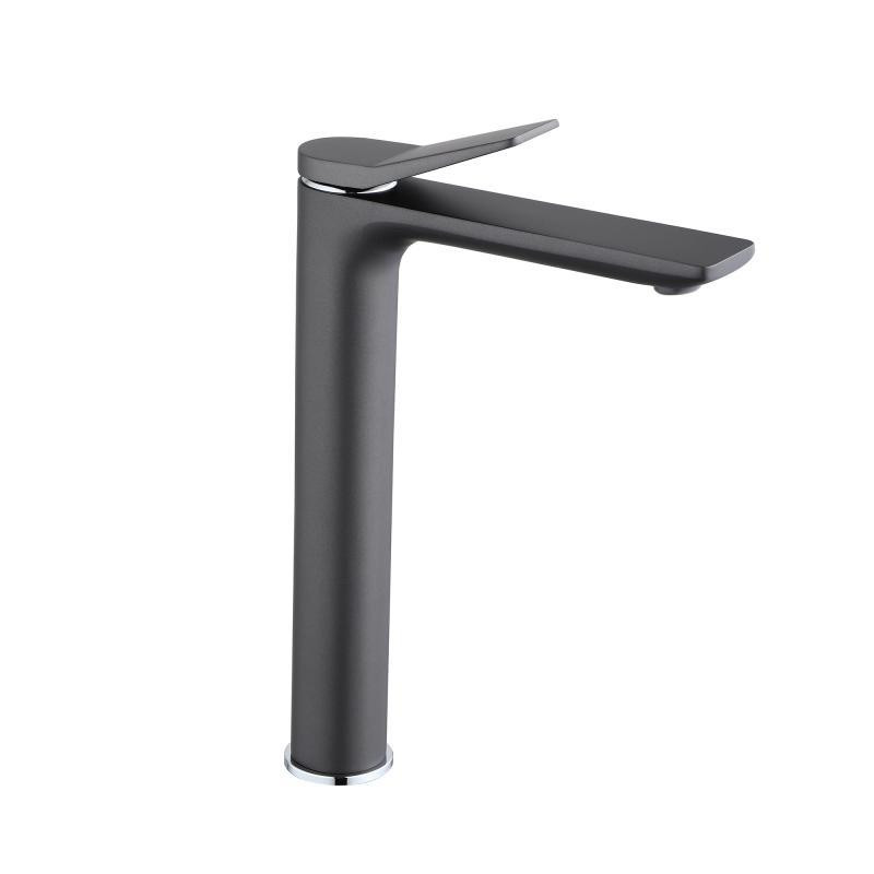 Змішувач для раковини високий Qtap Presto QTPRE269GRP45582 Graphite графіт Київ - фото 1