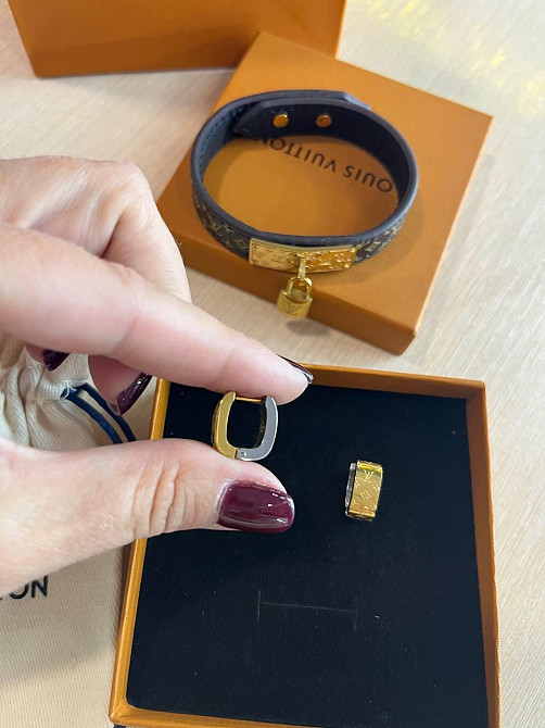 Луї Віттон сережки / Louis Vuitton сережки в позолоті Одеса - фото 3