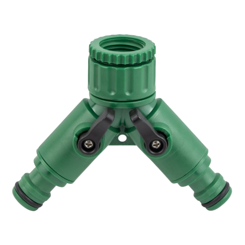 Кран розподільний 1/2" 2-а виходи в/р 1/2"*3/4" з адаптерами Grad Житомир - фото 1