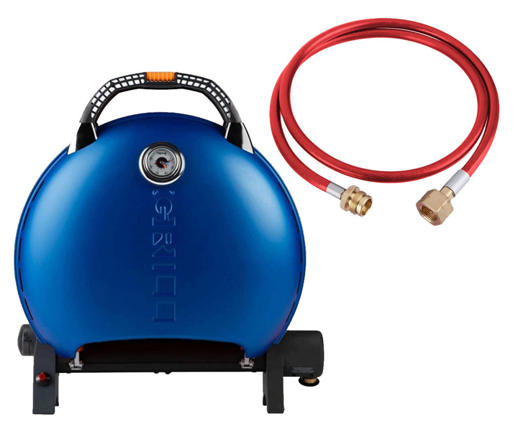 КОМПЛЕКТ Портативний переносний газовий гриль O-GRILL 600T, синій + шланг в подарунок! Код: 011678 Рівне - фото 1