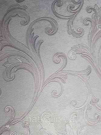 Шпалери вінілові на паперовій основі Sirpi Italian Silk 7 вензель бузковий великий основа під штукатурку Київ