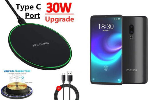 Бездротовий зарядний пристрій Copper до 30W для Meizu Zero, USB-C, LED Київ