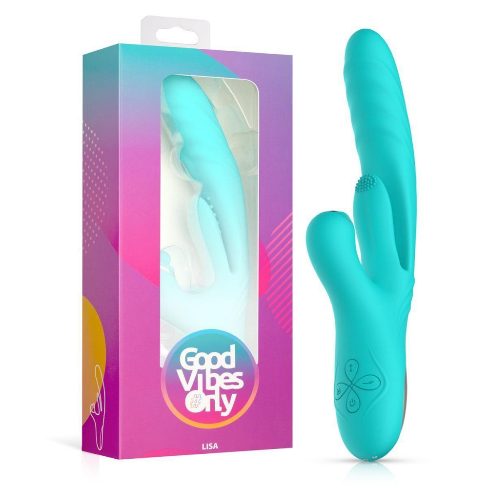 Вібратор-кролик Good Vibes Only - Lisa Thrusting Rabbit Vibrator with G-Spot Stimulator Sex Aura Київ - фото 8