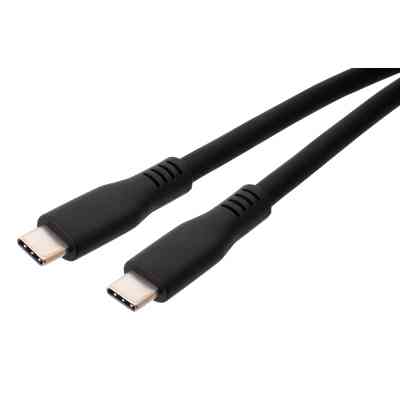 Дата кабель USB-C to USB-C 1.2m UBS3.2 Gen2 10G 100W Chip Silicon Black Vinga (VCPDCCC31012SB) Винница