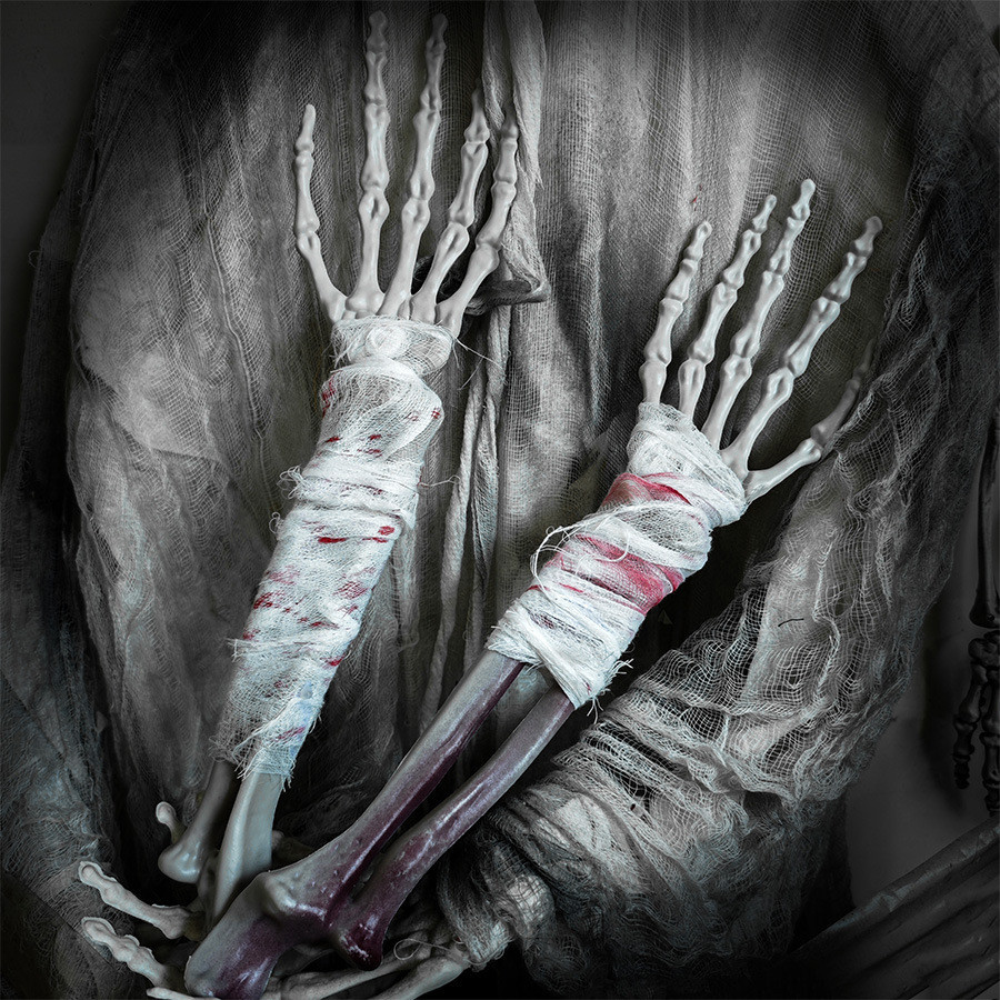 Скелет рука на Хэллоуин 2 штуки 41 на 9 см разноцветный Киев - изображение 5