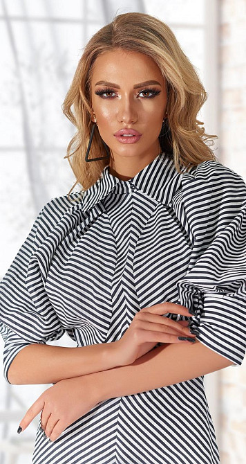 Хлопковое платье в полоску (42) Киев - изображение 2