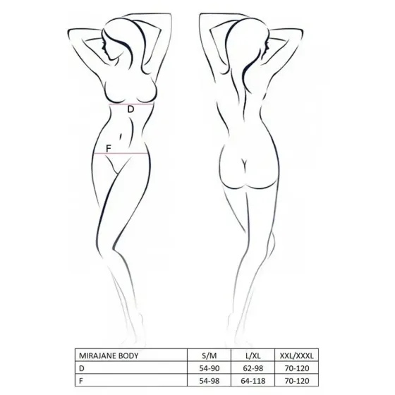 Ажурний боді Passion AZALIA BODY S/M, black Львов