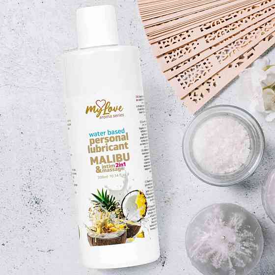 2в1 лубрикант та масажний гель - MyLove Aroma Series Intim&Massage Malibu, 300 мл Sex Aura Київ