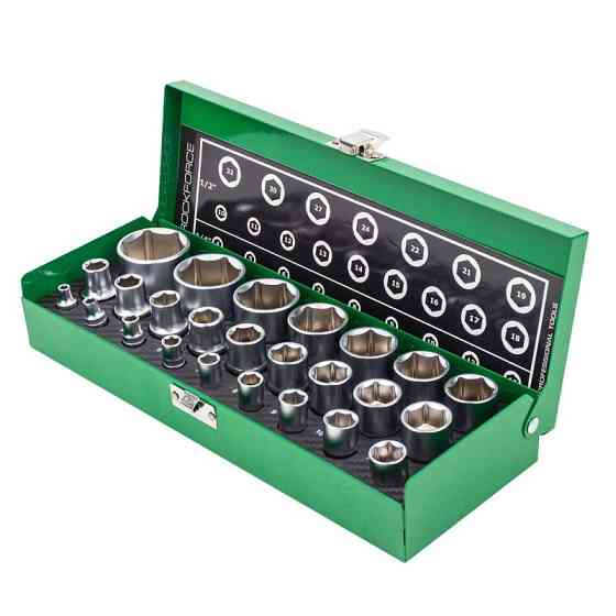 Набір головок комбінований 1/4'', 1/2", 25 пр. (6 гр.) RockForce RF-50121G Одеса