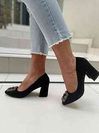 Bashili Туфлі жіночі BASHILI чорні еко-замша каблук 7см 36р 37р (21937-1) Коломия