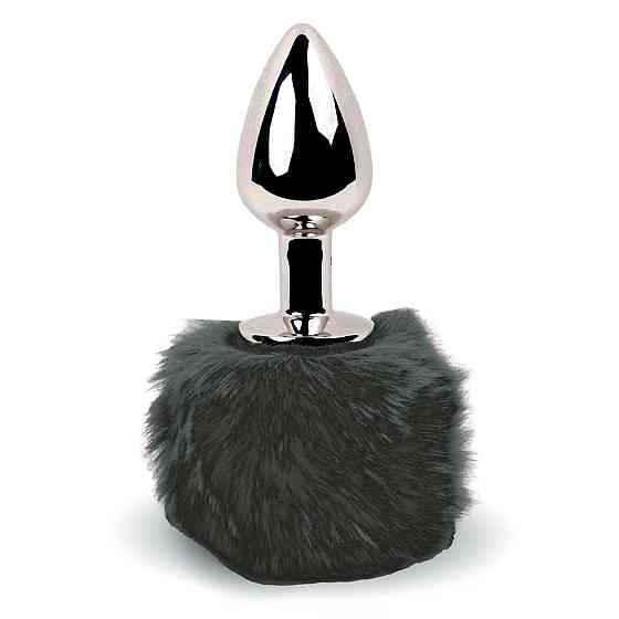 Анальна пробка FeelzToys - Bunny Tails Butt Plug Black Sex Aura Київ