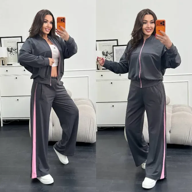 Жіночий спортивний костюм з лампасами — стильний повсякденний комплект Одеса - фото 16