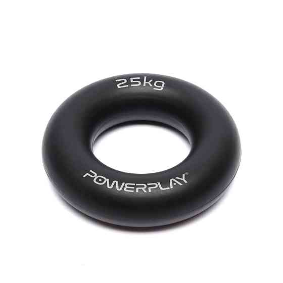 Еспандер кистьовий силіконовий PowerPlay PP-4324 Hand Grip Ring Hard 25 кг. Чорний Кам'янське