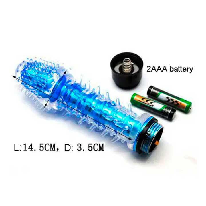 Гелевий вібратор із шипами рожевий Вінниця - фото 4