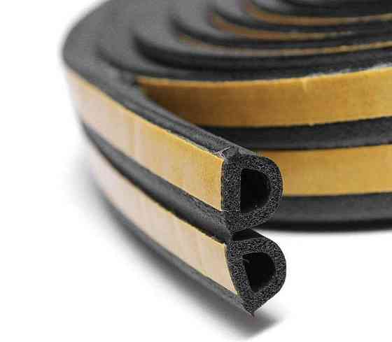 Уплотнитель D (9*7,5) 1 м коричневый/черный Харьков