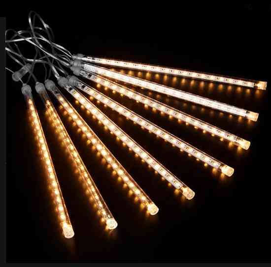 Гірлянда світлодіодні бурульки 8 шт. 50 см (прозорий шнур) Золотий Вінниця