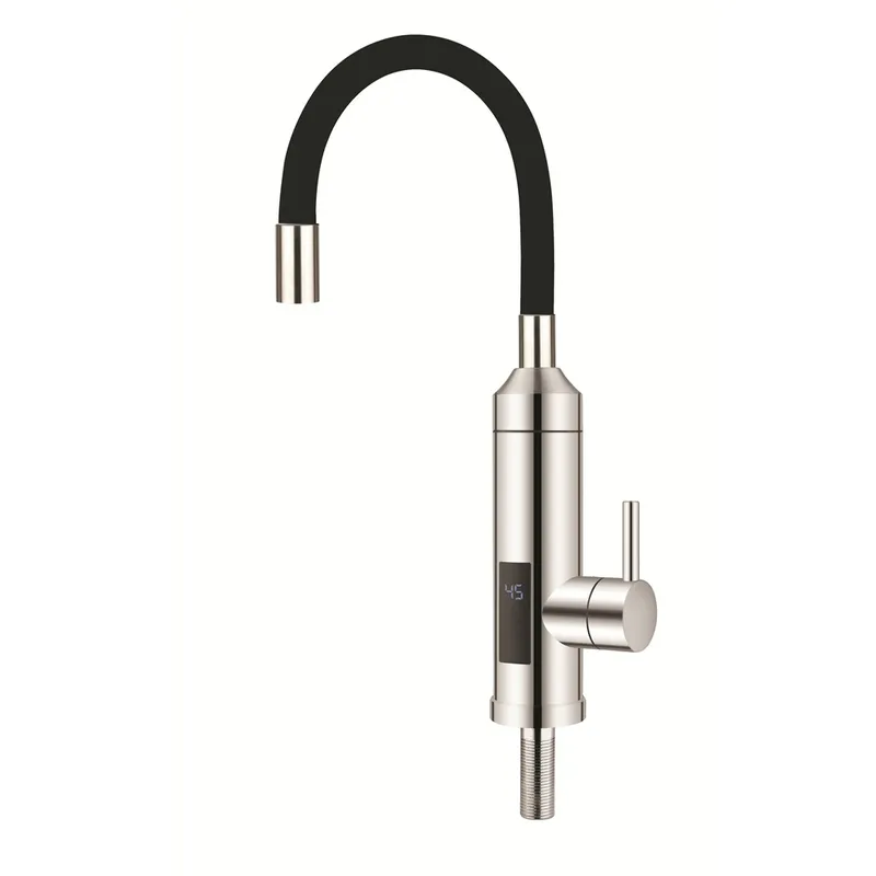 Кран-водонагреватель Zerix ELW35-EF-BLACK 3,3kW нержавейка с индикатором температуры и силиконовым изливом Черновцы - изображение 1