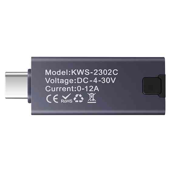 USB тестер KWS-2302C для вимірювання напруги та струму Київ