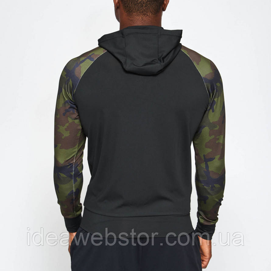 Спортивна кофта чоловіча Leone CAMO чорно-сіра з капюшоном на блискавці зі 100% поліестеру для тренувань спорту L Київ - фото 12
