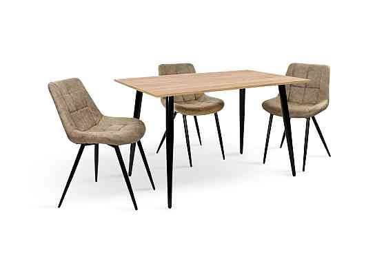 Стіл Гейт 120/80*75, крафт золотий /чорні ноги Киев