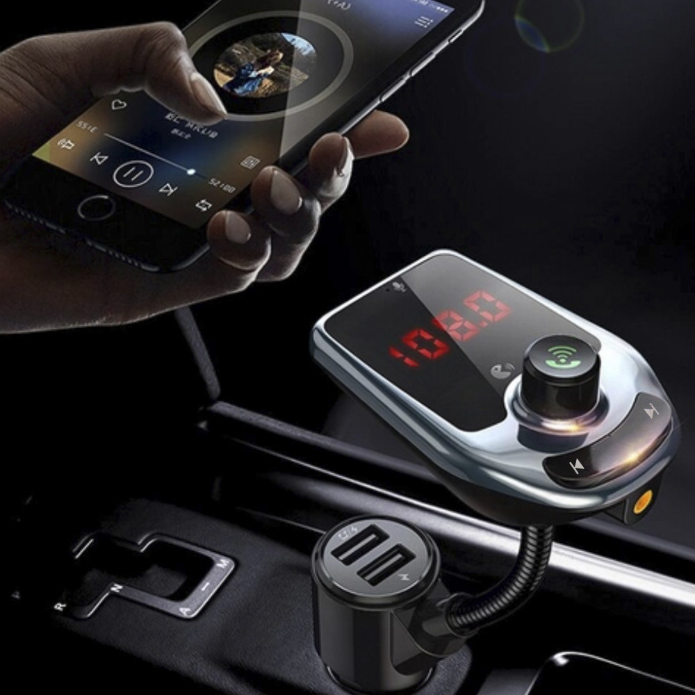 FM -модулятор для автомобіля з екраном,Bluetooth,USB,A30 BT SBR Київ - фото 2