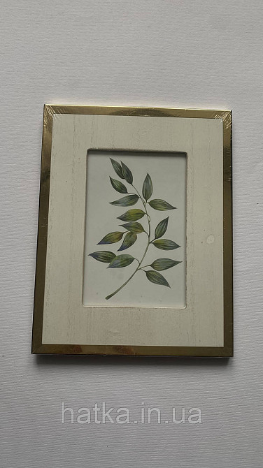 Рамка для фотографії 19 см 15 х 10 см фото золоті перо полістоун Київ - фото 2