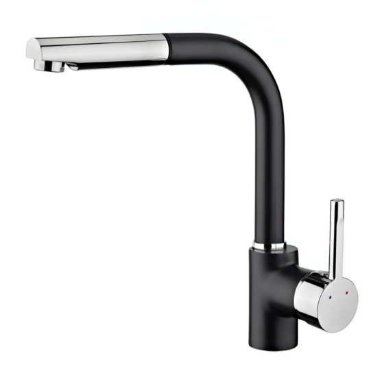 Кухонний змішувач з висувною лійкою VALESO Q411MB Коломыя