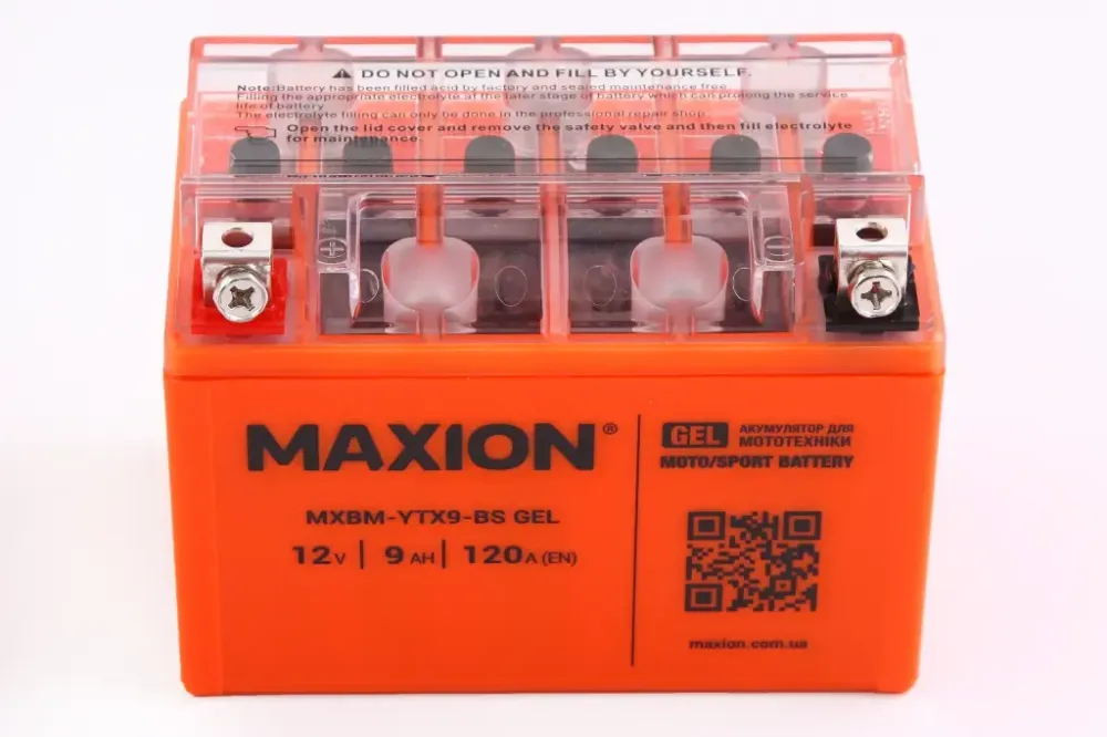 Аккум. батарея Мото 12В 9 Ач «Maxion» гелевий (низький) Вінниця - фото 2