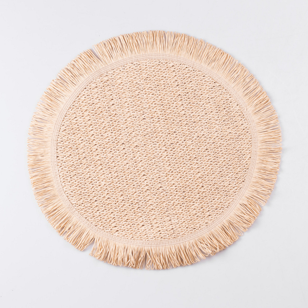 Yiwu Серветка сервірувальна на стіл кругла Ø38 (см) під тарілки Бежева HP-35-7BE Коломия - фото 1