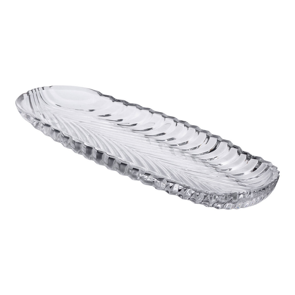 Блюдо сервірувальне 39х13.5х2.5 см скляне для закусок канапе фруктів HP-YH-13 Коломия - фото 3