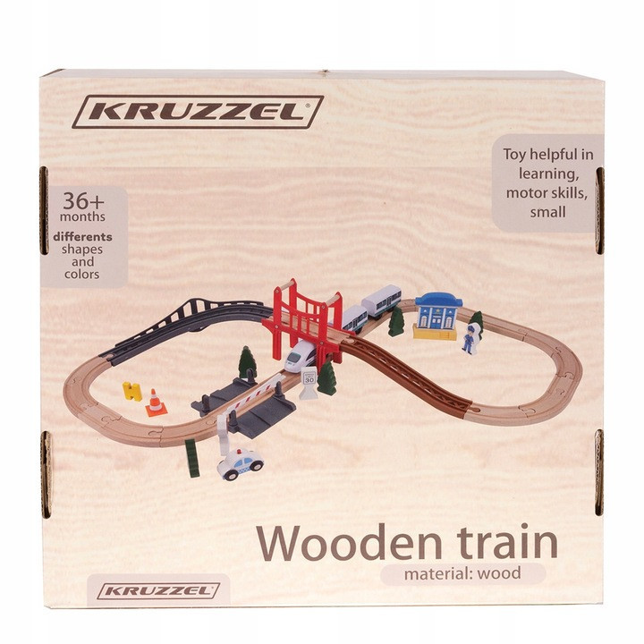 Детские Деревянные железнодорожные пути с батарейным питанием из 37 элементов Kruzzel (22646) Нововолынск - изображение 9