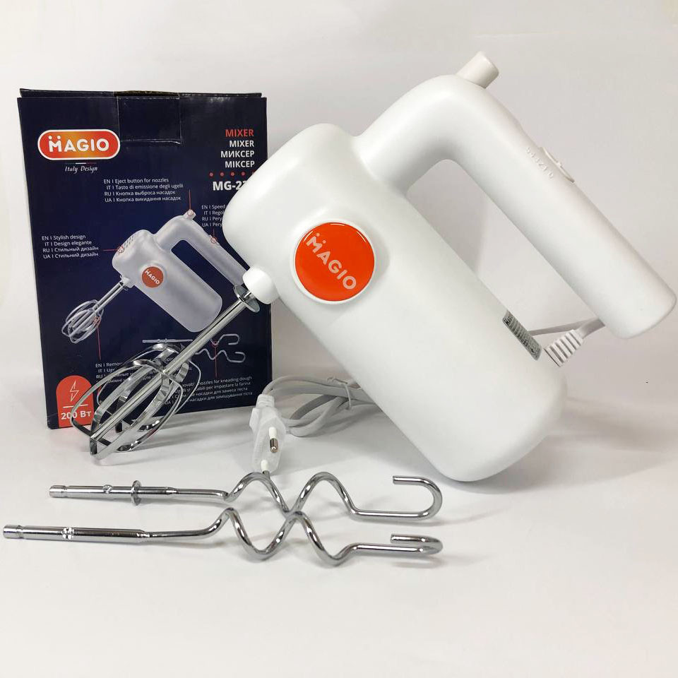 Дрібний побутовий міксер, Міксер з насадкою для збивання вершків з двома віночками JE-40 Львів - фото 2