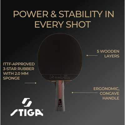 Ракетка для настільного тенісу Stiga Ракетка для настільного тенісу Stiga Flexure 5 Star ver.2 FL (1215-1205-3 (931707) Вінниця - фото 2