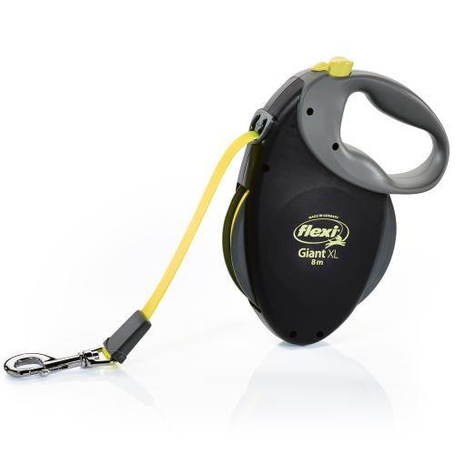 Повідець-рулетка Flexi Neon Giant для собак, зі стрічкою, розмір XL 8 м / від 50 кг (чорна) Вінниця - фото 1