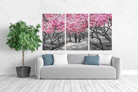 Модульная картина в гостиную / спальню   Магнолія   ART-230_3A Киев