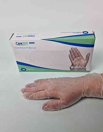 Рукавиці Вініл білі (100 шт.) розмір S "CARE 365" (1 пачка) Харків