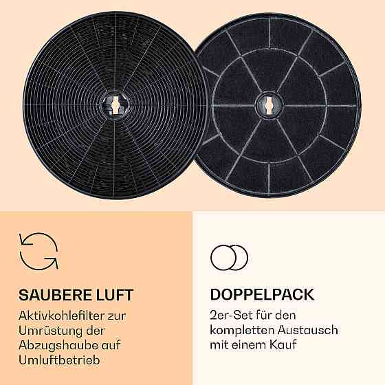 Набор фильтров с активированным углем Americana Purista из 2 сменных аксессуаров 18 x 2 см (ØxH) (Германия, Ровно