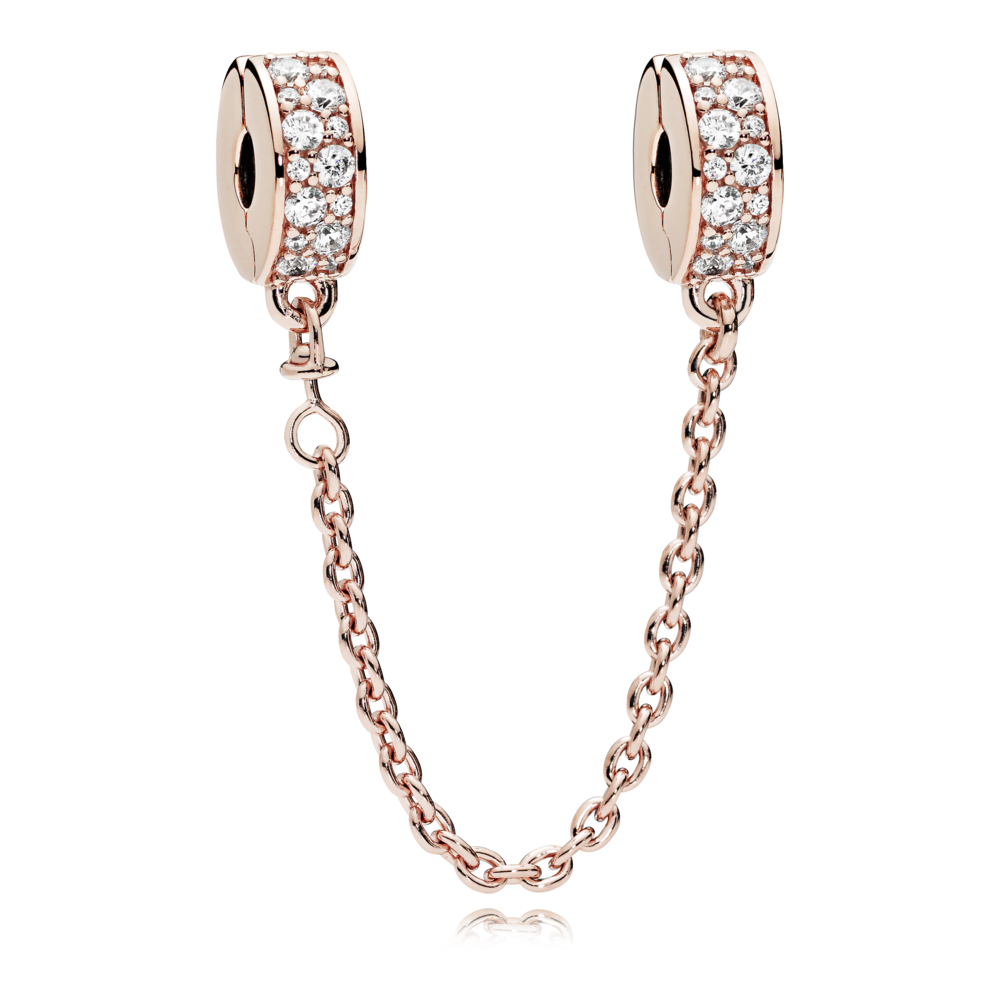 Срібна захисний ланцюжок Пандора  "Сяюча елегантність"    786322CZ MasterSem Київ - фото 1