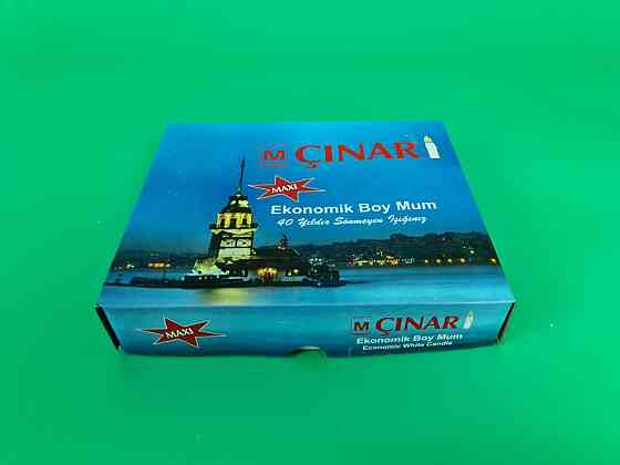 Свеча в коробке 15 см Ø 2 см 40 грамм 20шт./уп. (средняя) (20 шт) Харьков