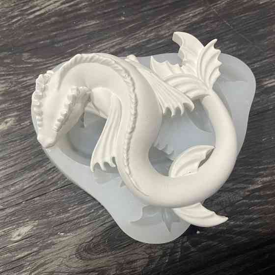 Силіконова форма Дракон 110 90 мм сірий Київ