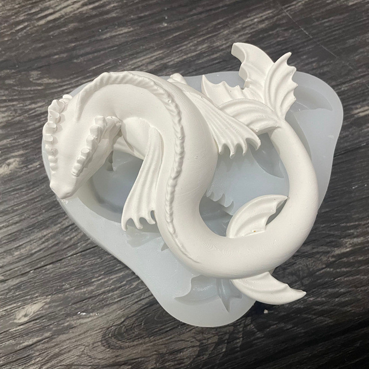 Силиконовая форма Дракон 110 на 90 мм серый Киев - изображение 3