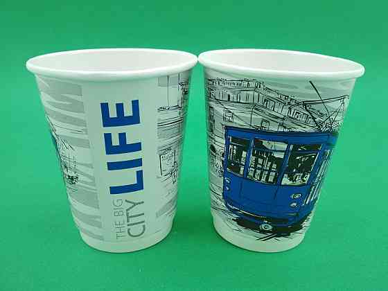 Стакан картонний 2х шаровий 415 мл малюнок (25 шт) Харків