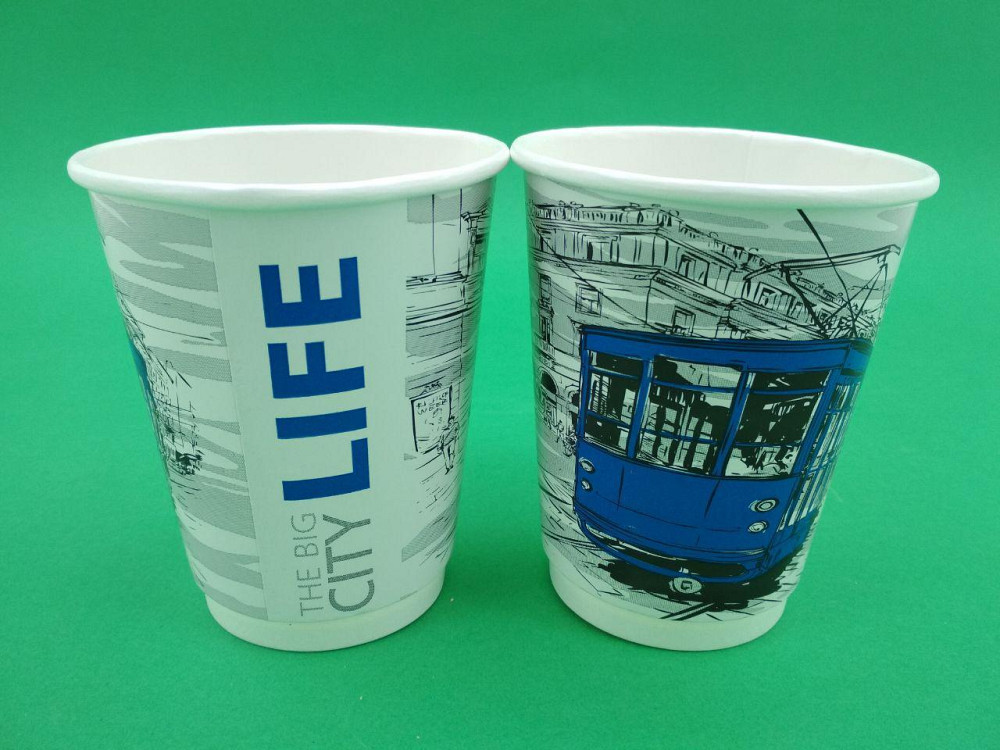 Стакан картонний 2х шаровий 415 мл малюнок (25 шт) Харків - фото 1