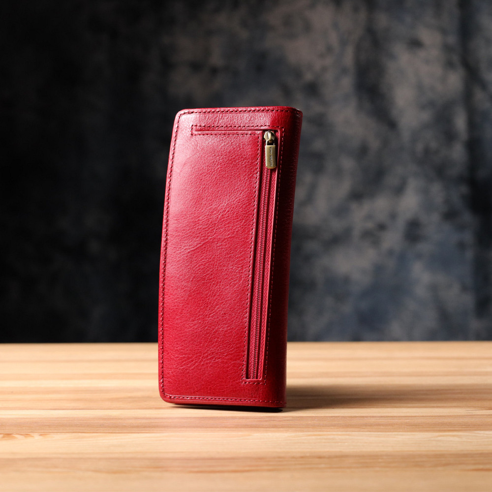 Стильный женский бумажник из глянцевой натуральной кожи Tony Perotti 20895_1 (2701Z rosso) Красный Киев - изображение 10