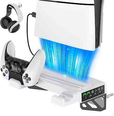 Крепление на стену PS5 Pro/Slim/Fat с охлаждением и зарядкой OIVO VG-P5326X-Pro Киев