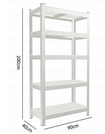 Стелаж металевий 200х90х40 5 полиць (сірий) Київ